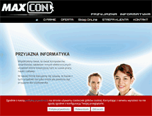 Tablet Screenshot of maxcon.pl